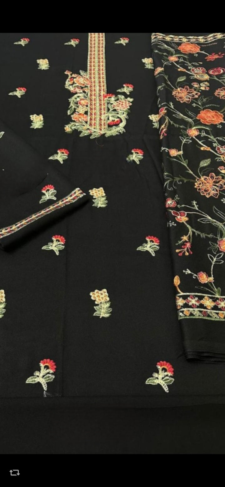 Women's Unstitched 3-Pcs Dhanak Suit