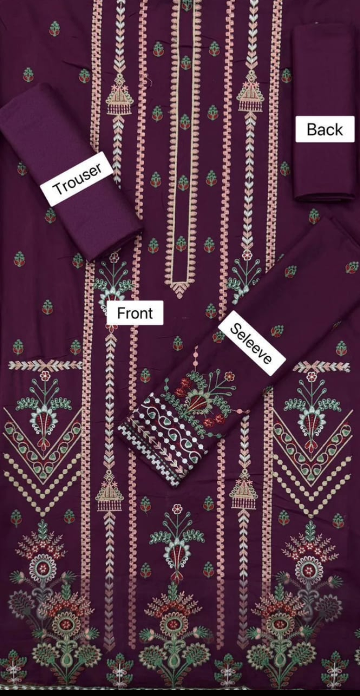 Women's Unstitched 2-Pcs Dhanak Suit