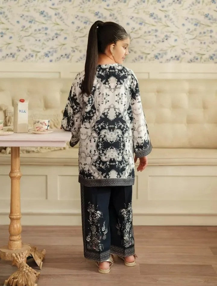 Girl's 2 Pcs Lawn Co-Ord Set