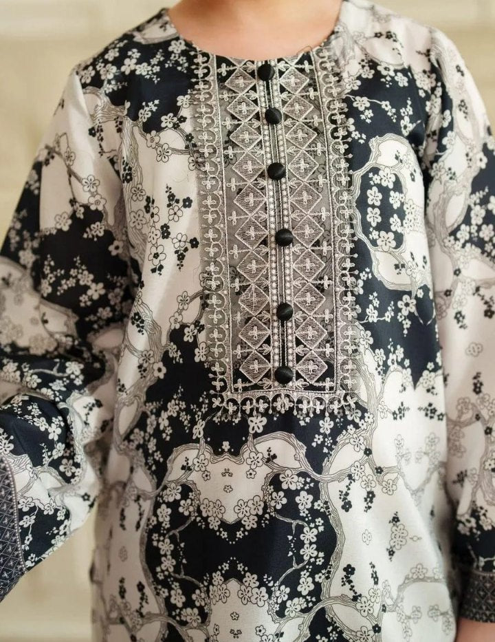 Girl's 2 Pcs Lawn Co-Ord Set