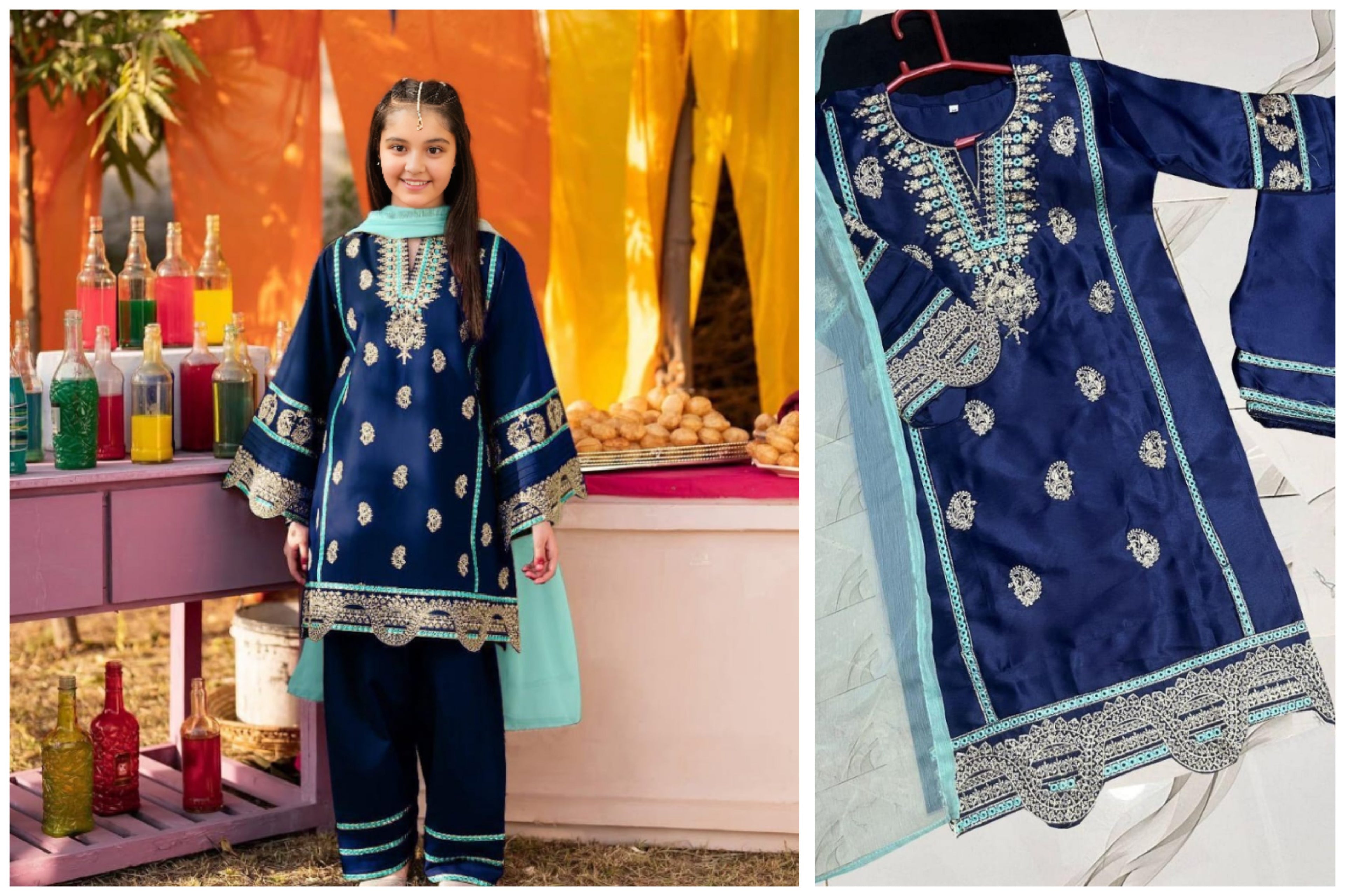 Girls’ Premium Silk 3-Piece Outfit