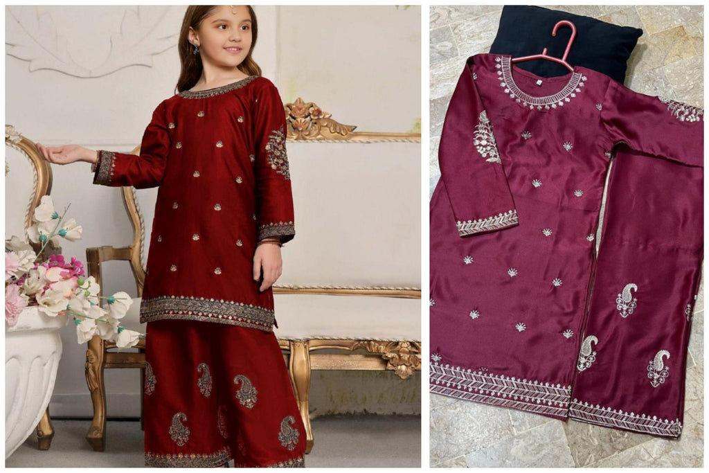 Girls’ Premium Silk 2-Piece Outfit