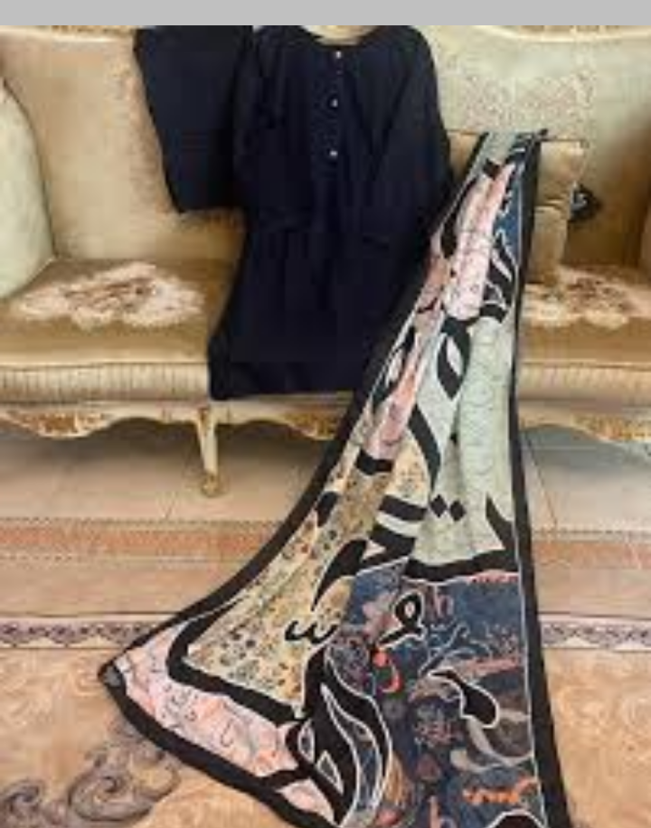 ISHQ -Silk dupatta with plain suit