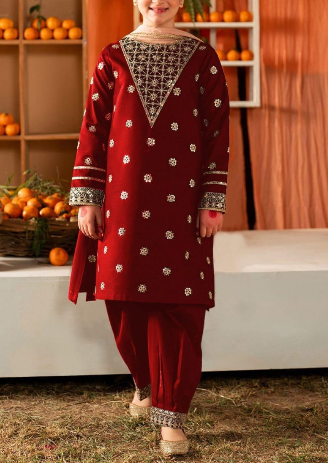 Girl's RTW 2-Pcs Cotton Embroidered Set