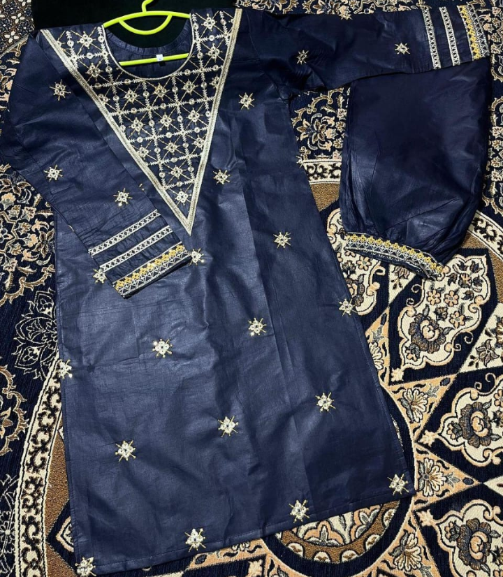 Girl's RTW 2-Pcs Cotton Embroidered Set