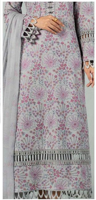 Women's Unstitched 3-Pcs Dhanak Suit