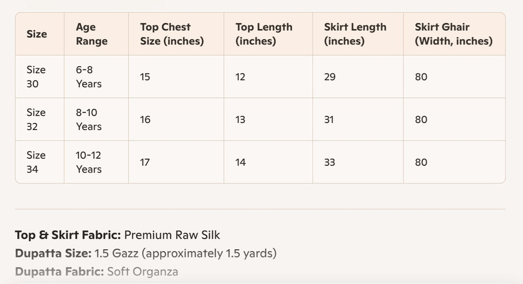 Girl’s 3-Piece Raw Silk Embroidered Shirt & Skirt Set